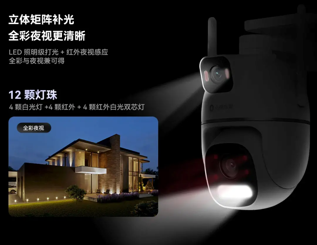 小豚当家摄像头白天画质与夜间红外夜视效果对比