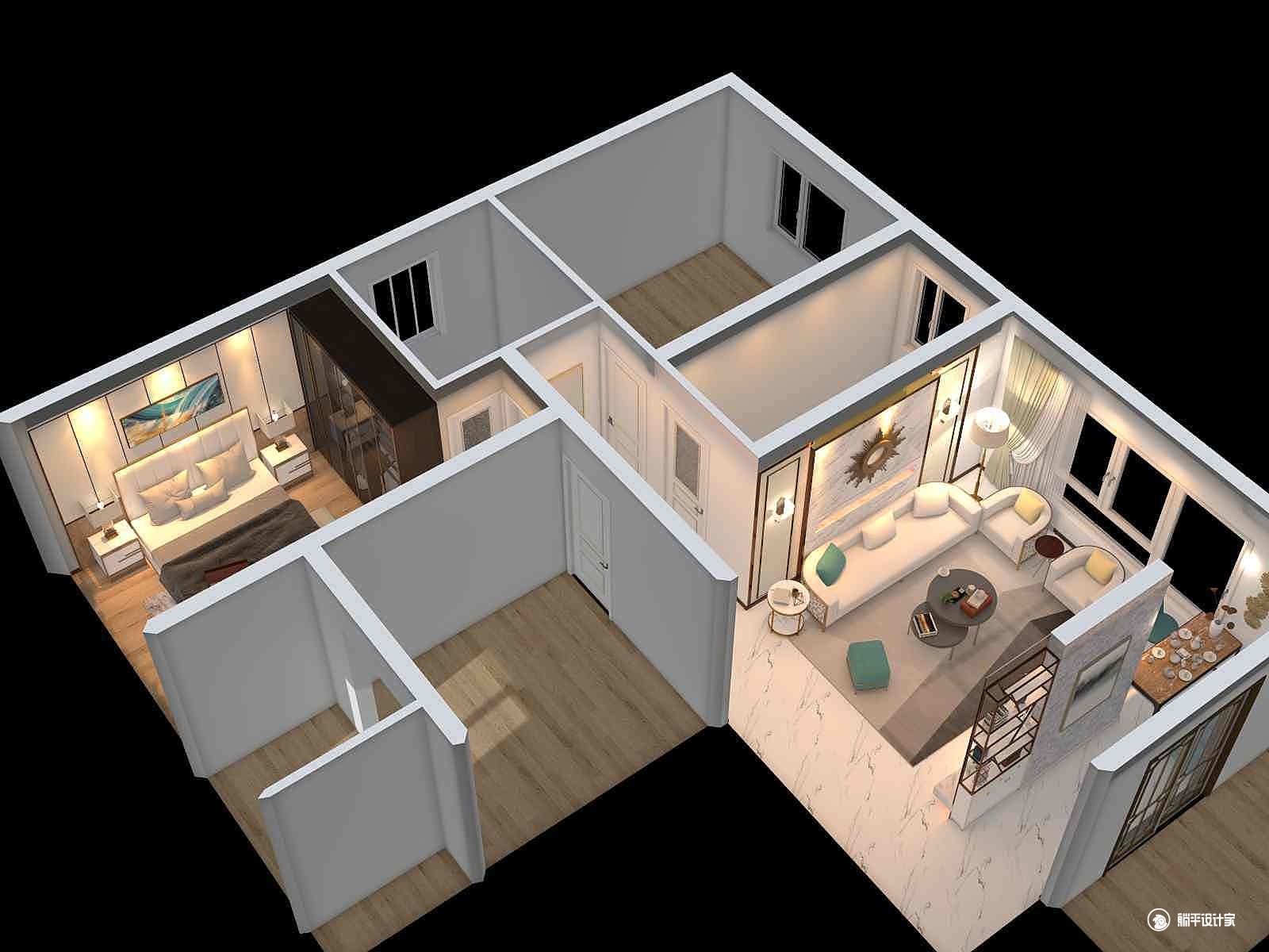 MyFourWalls Mac版官方下载 2D户型3D家装室内设计软件 界面功能总览