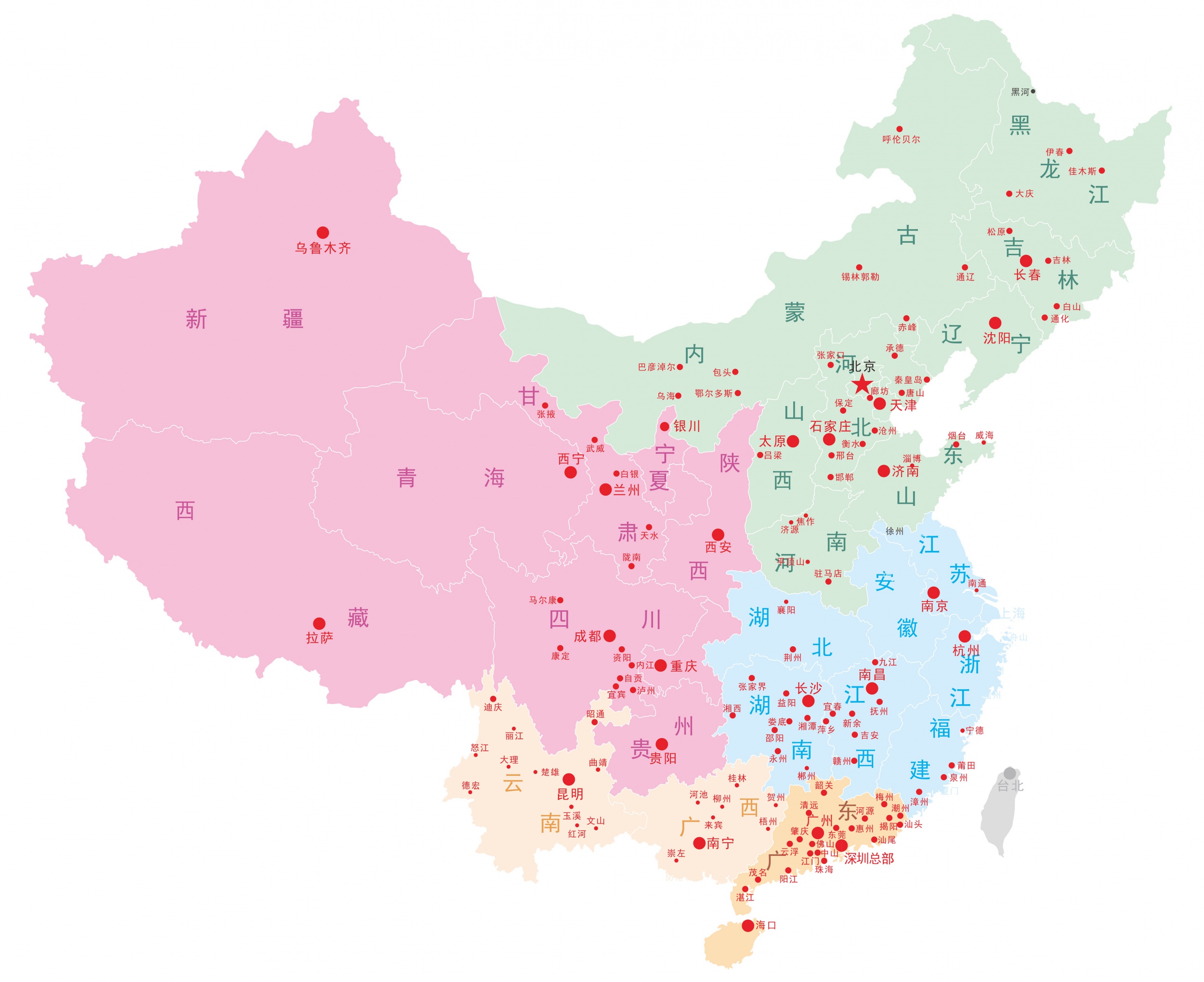 津通天下物流专线线路覆盖地图与常用方向时效对比示意