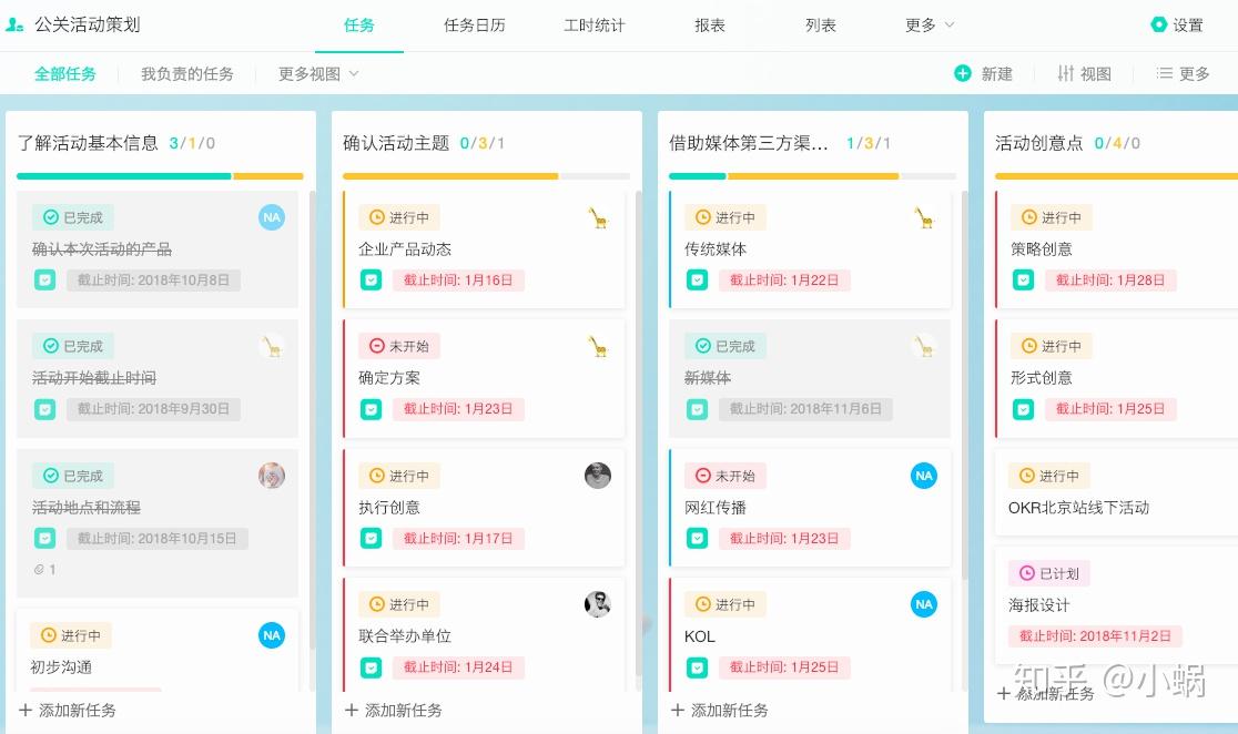 康云管家任务派发看板管理界面