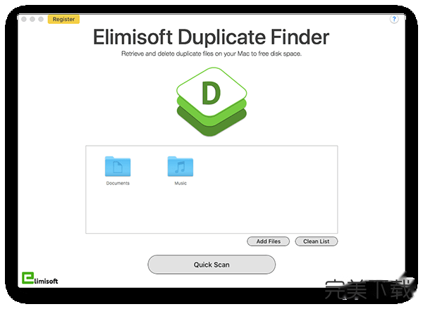 Duplicate Finder and Cleaner for Mac 扫描结果预览与安全删除操作界面