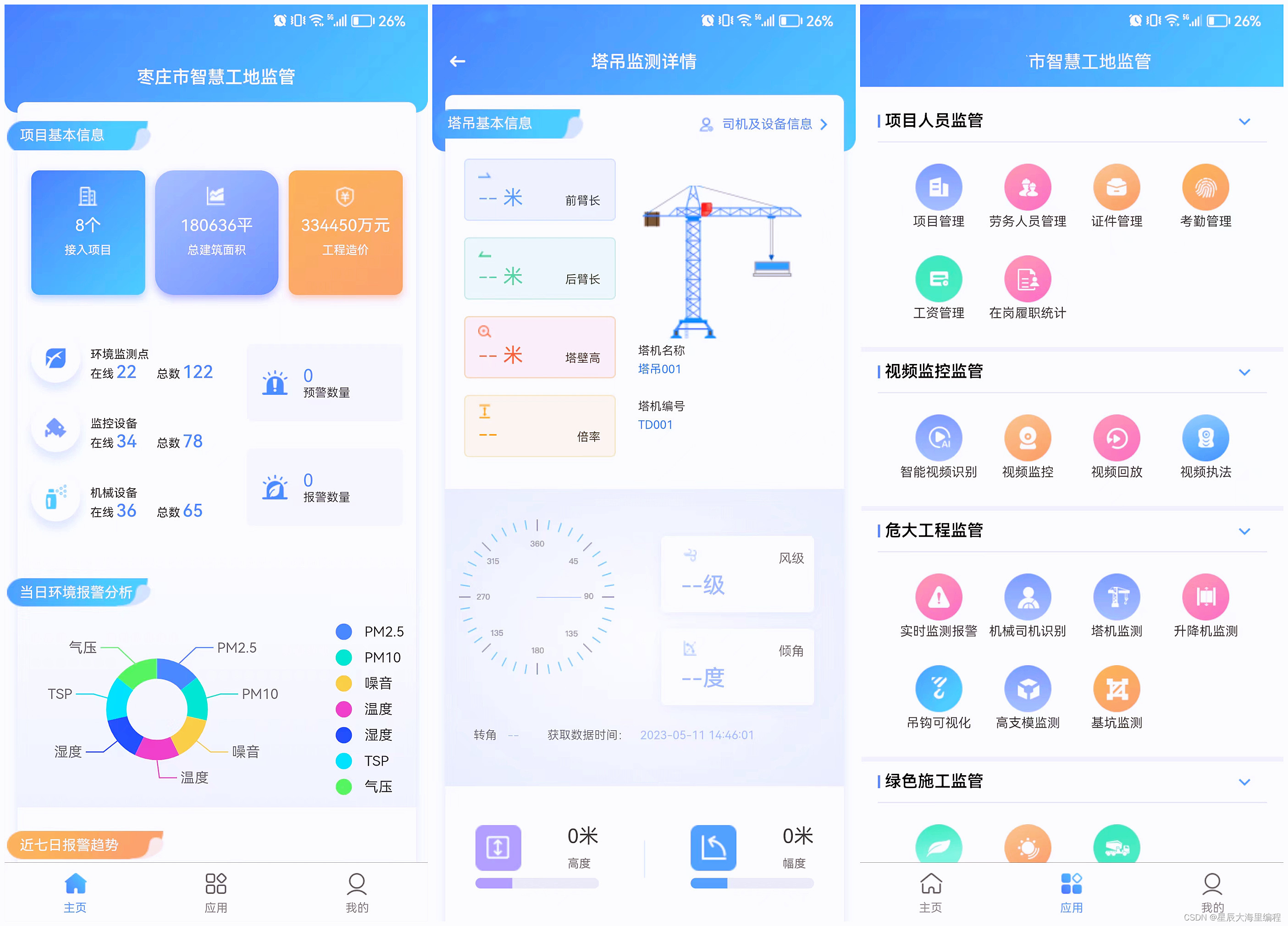 云智装企业版 手机端工地进度管理界面配图