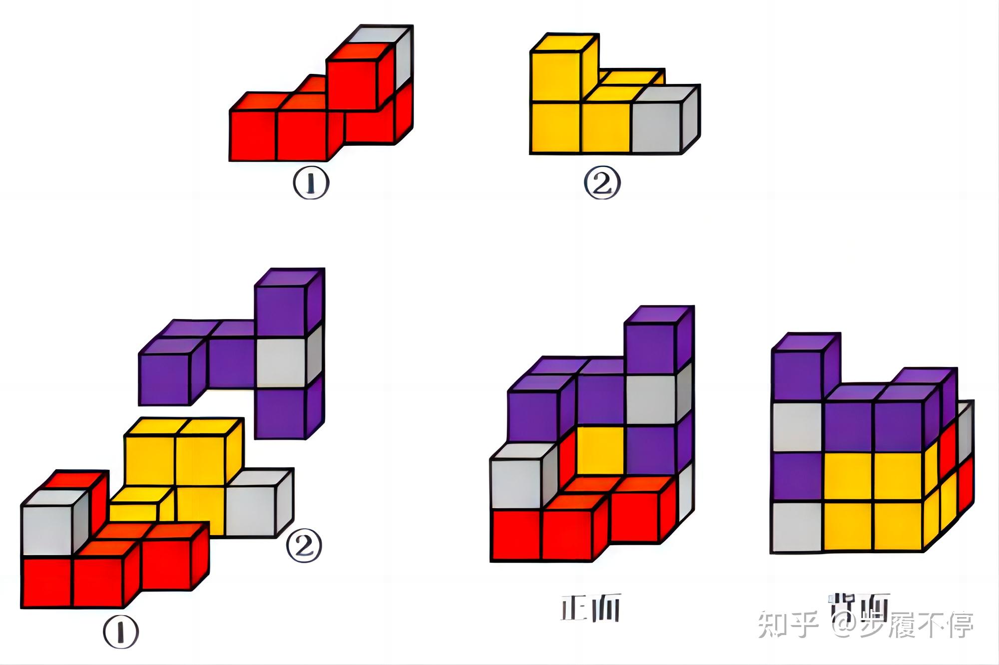 考公立体图推正方体折叠相对面口诀图解