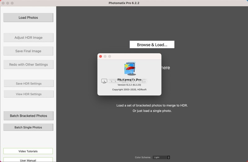 Photomatix Pro for Mac 批量处理HDR照片功能界面