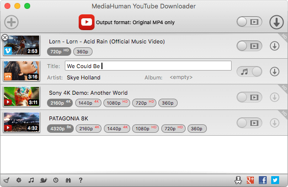 MediaHuman YouTube Downloader for Mac