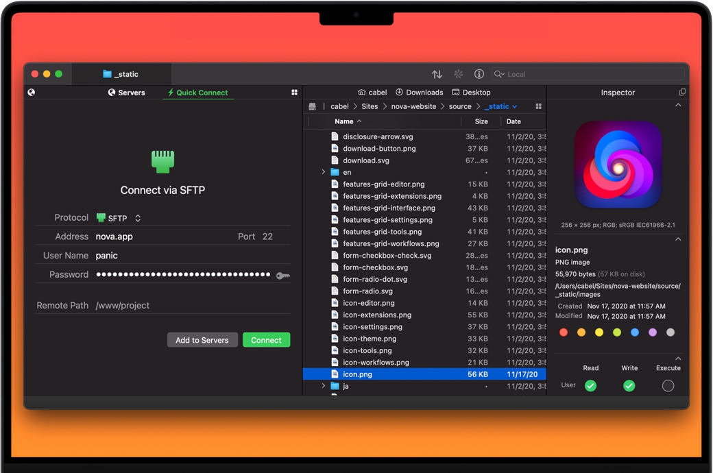 Transmit for mac(FTP客户端)截图1