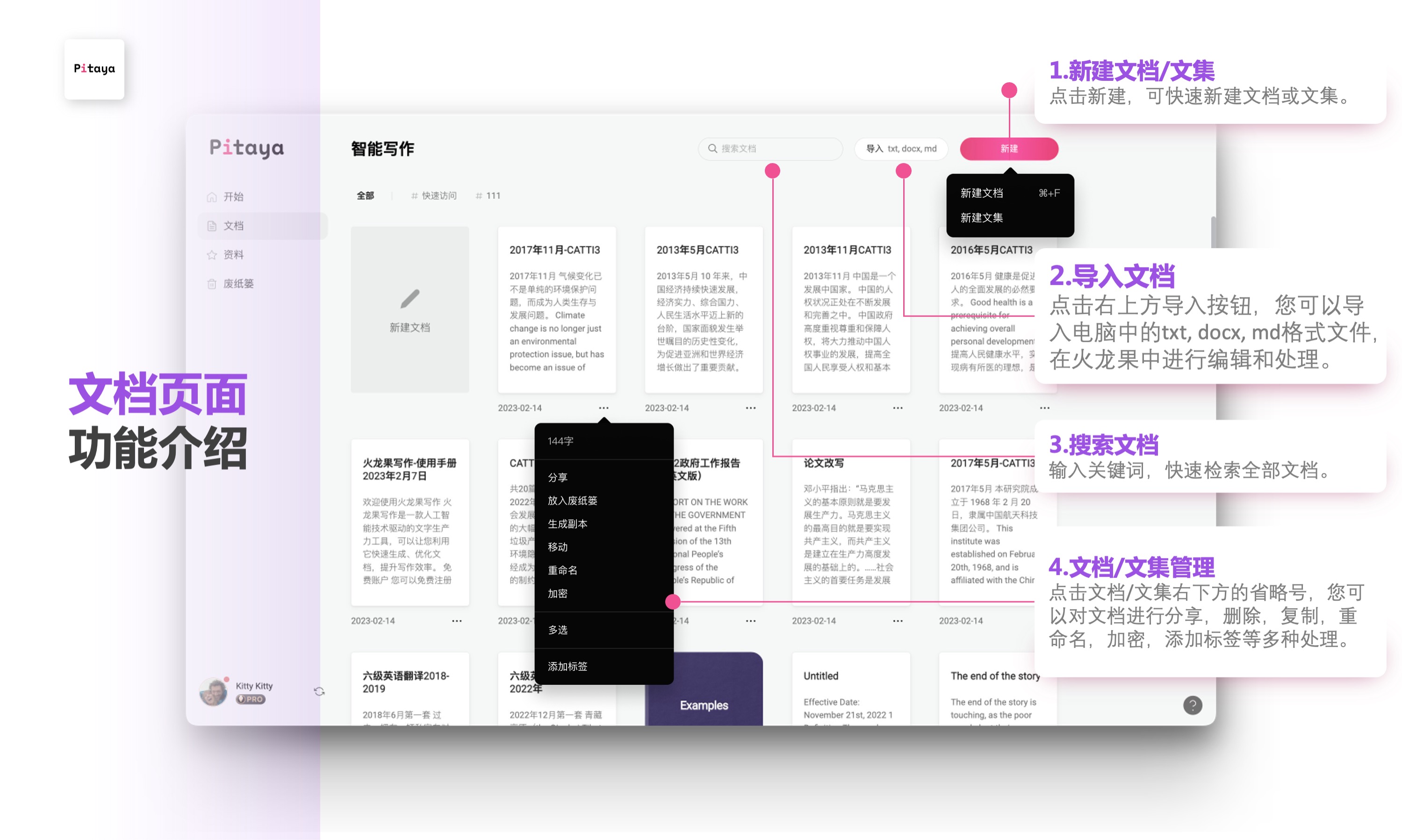 火龙果Pitaya智能写作mac版截图2