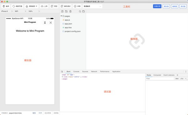 抖音开发者工具(小10博网体育备用网址开发工具) for Mac截图0