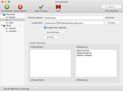 VirtualHostX For Mac电脑版截图0