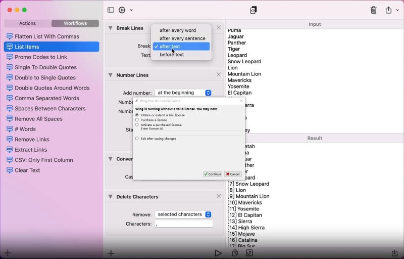 Text Workflow for mac最新版 Text Workflow for mac最新版