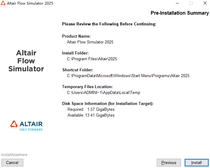 Altair Flow Simulator 2025��ʽ��