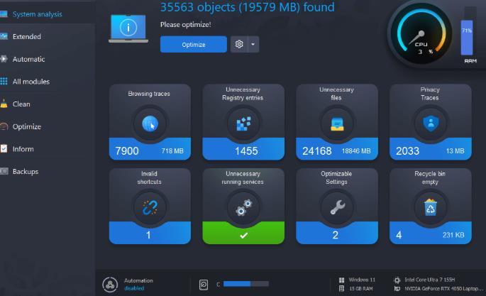 Ashampoo WinOptimizer 2026中文激活版截图3