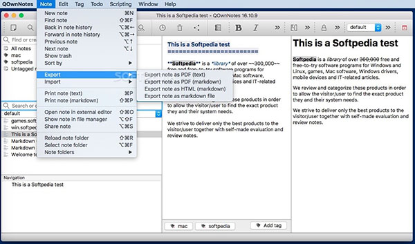 QOwnNotes for mac版(mac事务笔记管理软件)截图1