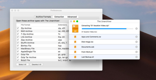 the unarchiver for mac(mac解压缩软件)截图1