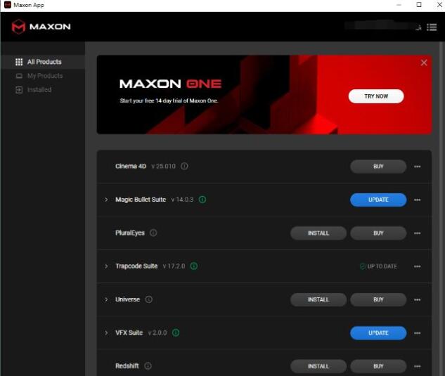 Maxon App 2026(应用管理安装工具)截图2