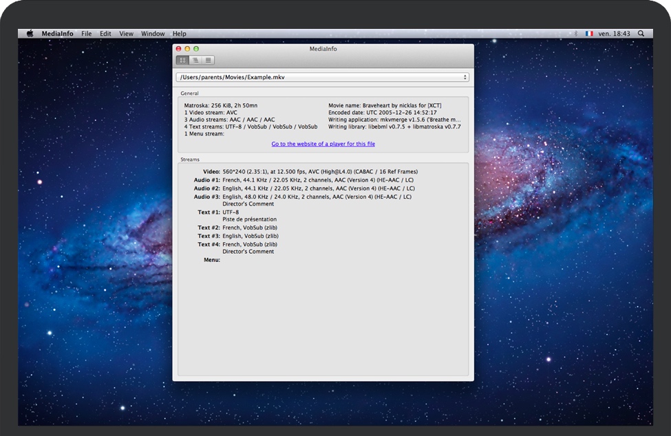 MediaInfo for Mac截图1