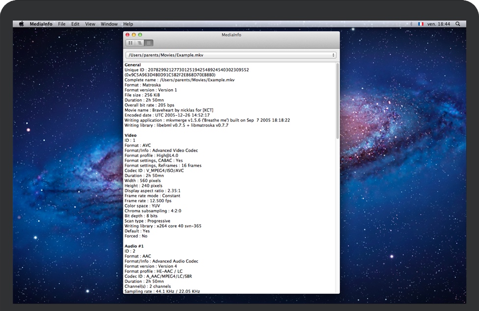 MediaInfo for Mac截图2