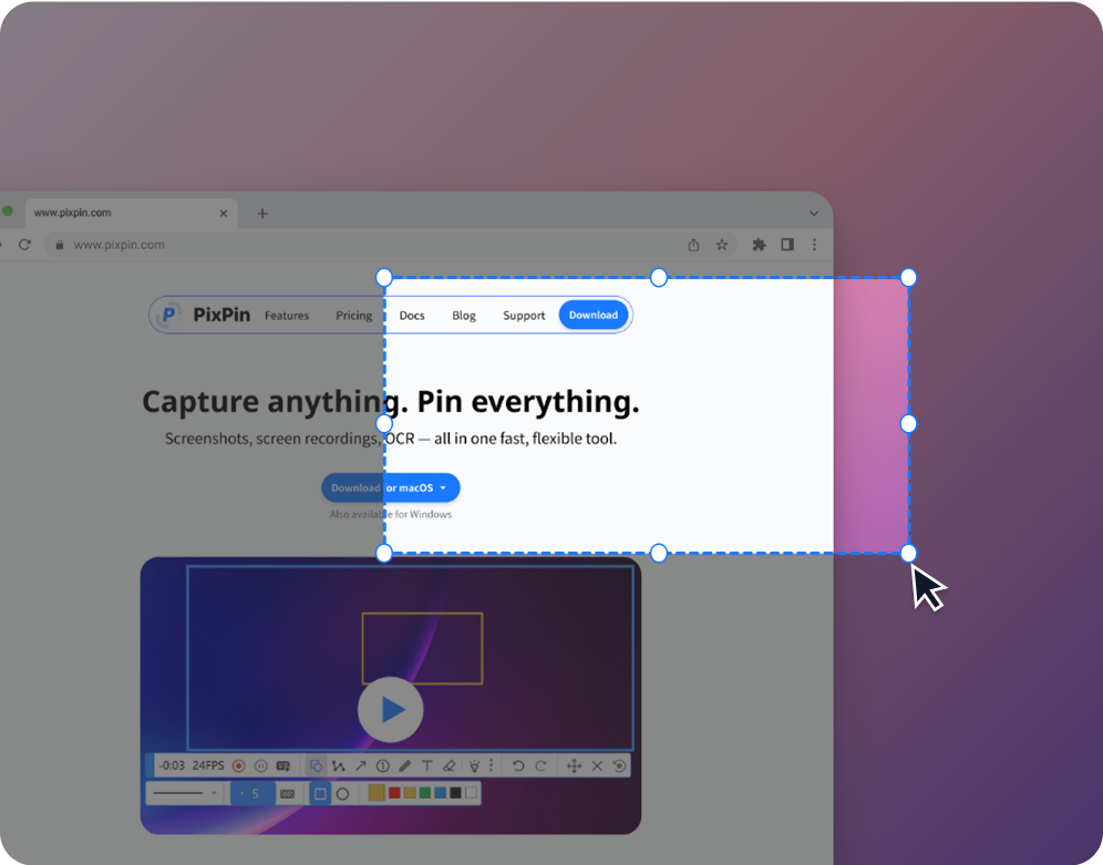 PixPin截图软件 for Mac截图1