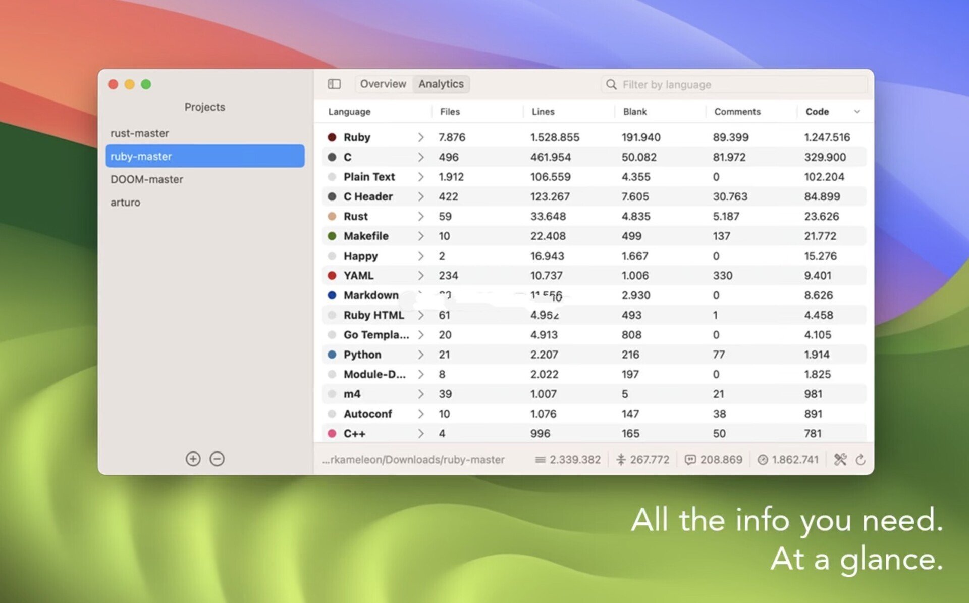 CodeCounter for mac电脑版截图2