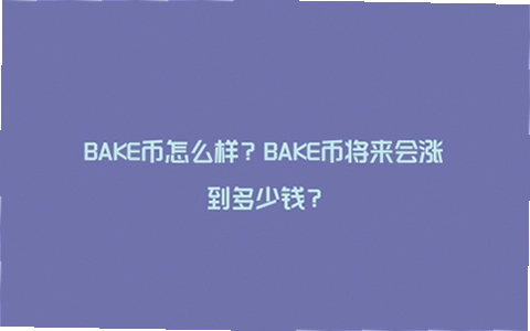 BAKE币介绍 色彩丰富 无水印 宣传图