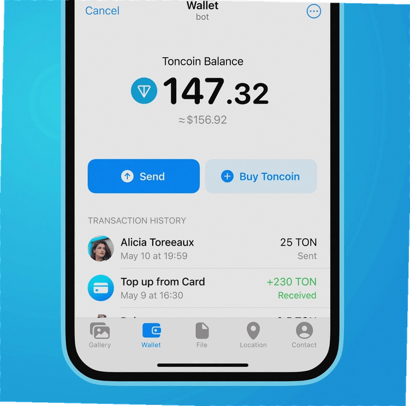 Telegram TON Space ת�� Gas �ѽ���, �ֻ�Ǯ����ͼ