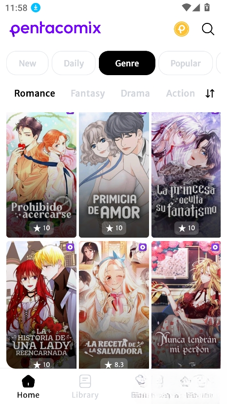 Pentacomix韩漫app最新版v1.5.17手机版截图2
