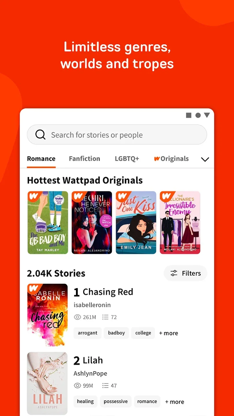 Wattpad阅读器官方版国际版11.20.0截图1