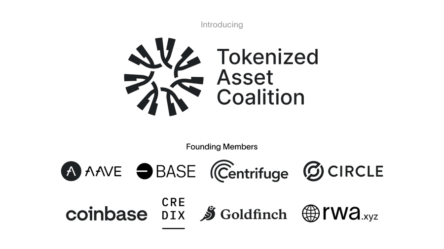 Coinbase Circle Aave组建代币化资产联盟TAC RWA市场激增 区块链 加密货币 资讯 宣传图 色彩丰富 无水印