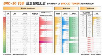 BRC20龙头币排序与对比信息图,BRC20龙头币究竟有哪些?龙头币对比表,色采丰富 无水印 信息图