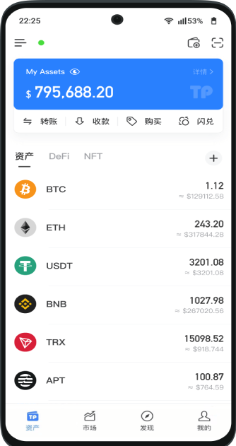 TP钱包多链管理界面,如何使用TP钱包管理您的数字资产?tp钱包使用教程详解 操作截图