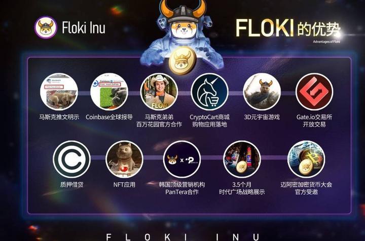 FLOKI币怎么样 交易所 欧易 Gate,色彩丰富 无水印 宣传图