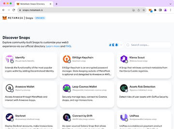 MetaMask Snaps插件架构,兼容Solana Cosmos