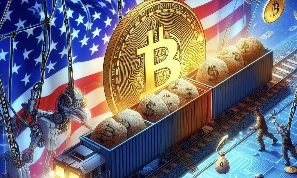 丝绸之路比特币没收,关键词包含美国政府比特币巨鲸 扣押资产 示意图 色彩丰富 无水印