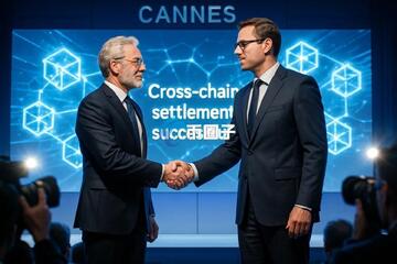 摩根大通区块链抵押品结算 RWA DeFi 影响,色彩丰富 无水印 宣传图