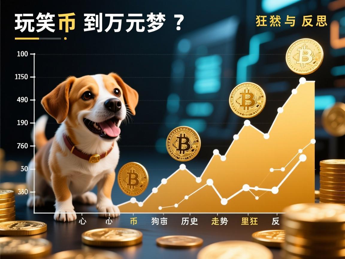 狗狗币历史起源与马斯克,狗狗币是否有竞争对手?,色彩丰富 无水印 概念图