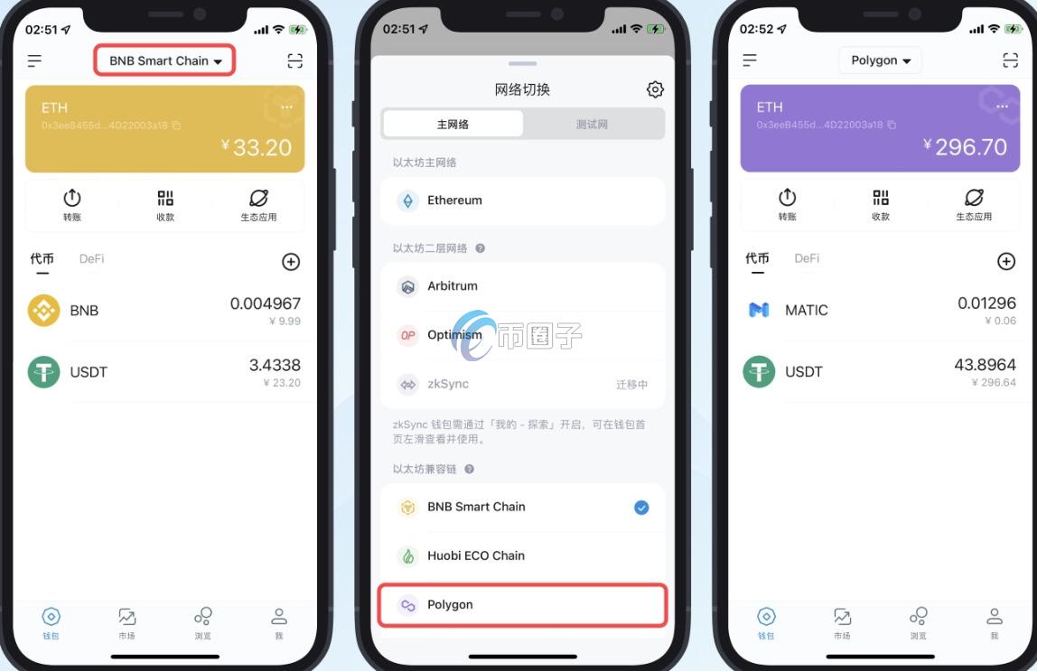 钱包转账正确链类型选择防坑,关键词包含数字货币的使用方式,截图对比错误提示,无水印