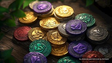 GTH币游戏场景使用,关键词包含GTH币怎么样,GTH币GameFi生态 色彩丰富 无水印 宣传图