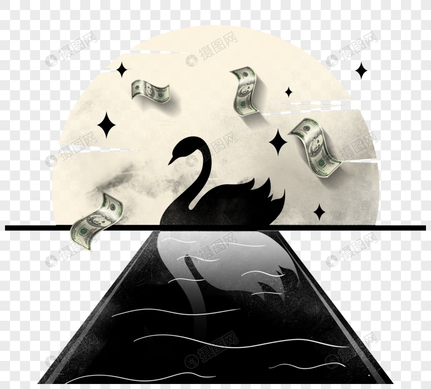 黑天鹅事件象征币圈暴跌,黑天鹅,金融风险图 无水印