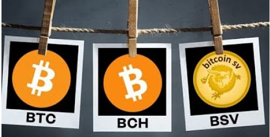 比特币分叉币前三种BCH BSV BTG,色彩丰富 无水印