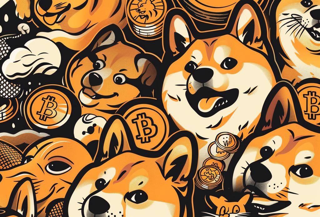 狗狗币诞生柴犬标志,狗狗币起源,高清无水印