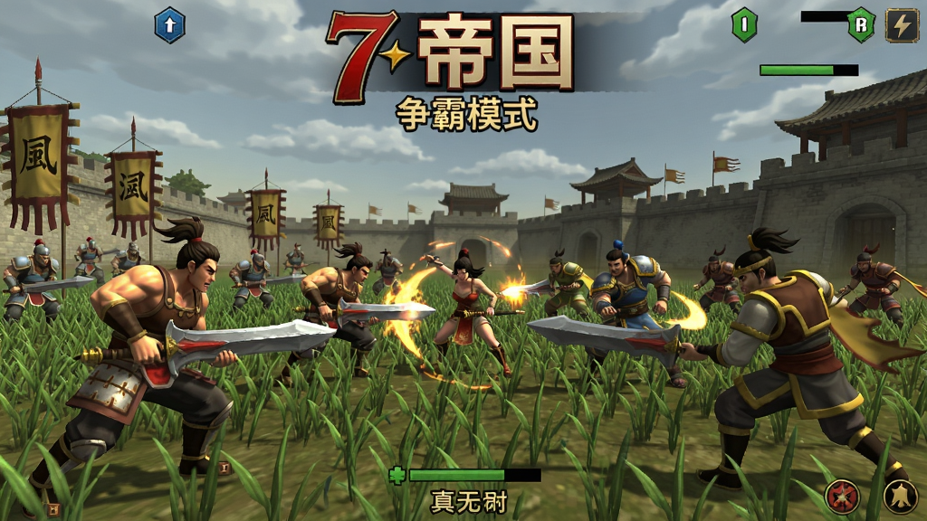 真三国无双7帝国中文版争霸模式战斗场景 割草画面