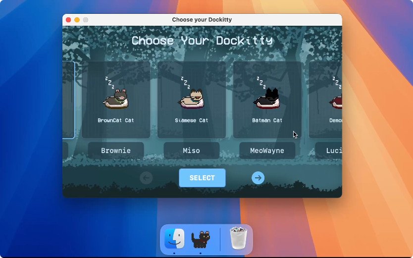 Dockitty像素化小猫带到你的Dock栏截图4