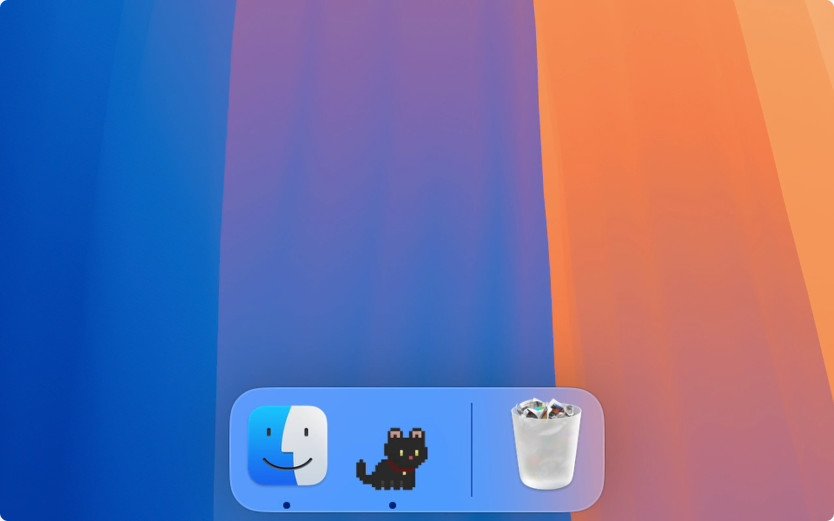 Dockitty像素化小猫带到你的Dock栏截图1