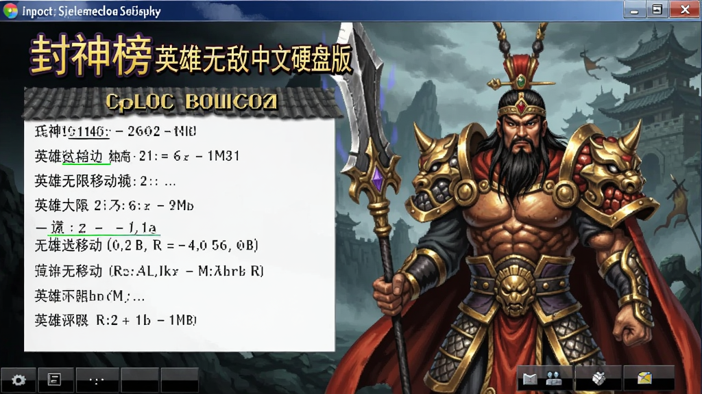 封神榜英雄无敌中文硬盘版 英雄无限移动 秘籍 控制台 截图