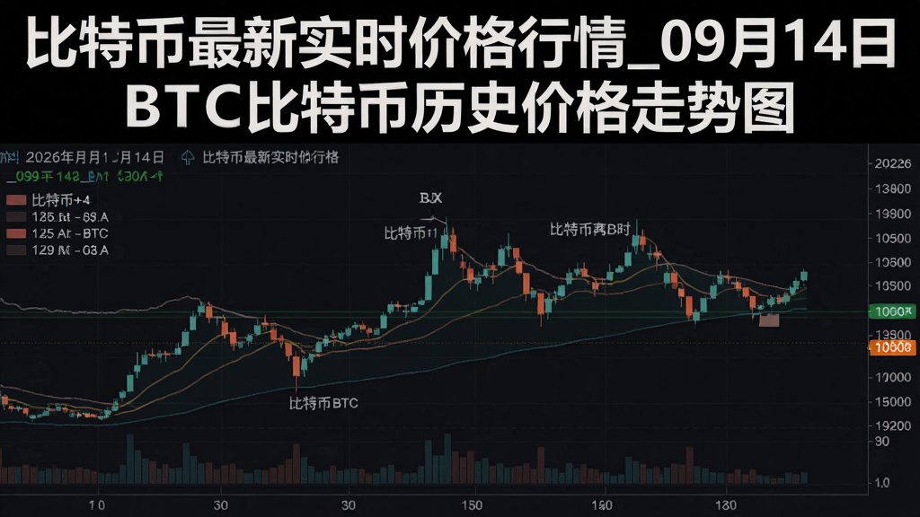 2026年9月14日比特币最新实时价格行情走势图,包含“比特币最新实时价格行情_09月14日BTC比特币历史价格走势图”这几个大字标题,风格专业清晰,展示分时线和关键价位