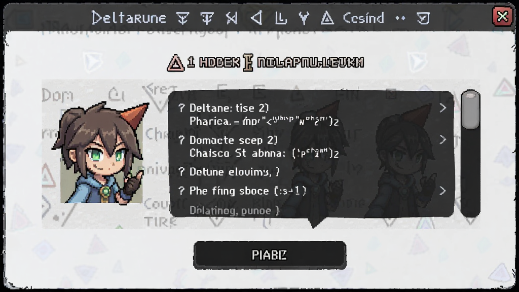 三角符文(Deltarune)隐藏角色对话与招募界面