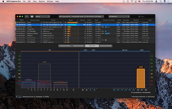 WiFi Explorer Pro强大的WiFi无线扫描和管理工具 for Mac截图3