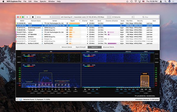 WiFi Explorer Pro强大的WiFi无线扫描和管理工具 for Mac截图2