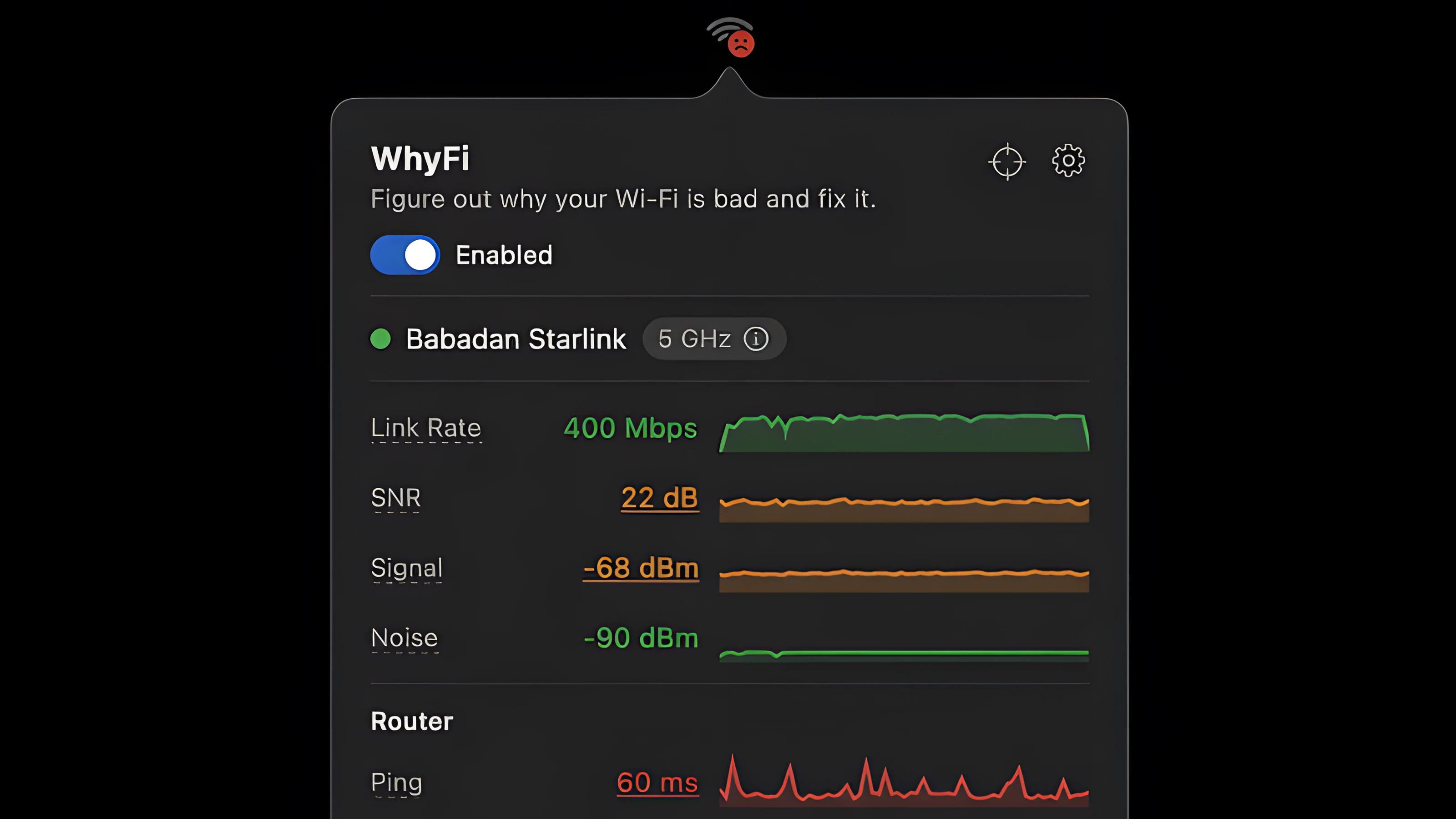 WhyFi 菜单栏WiFi管理工具 for Mac截图2
