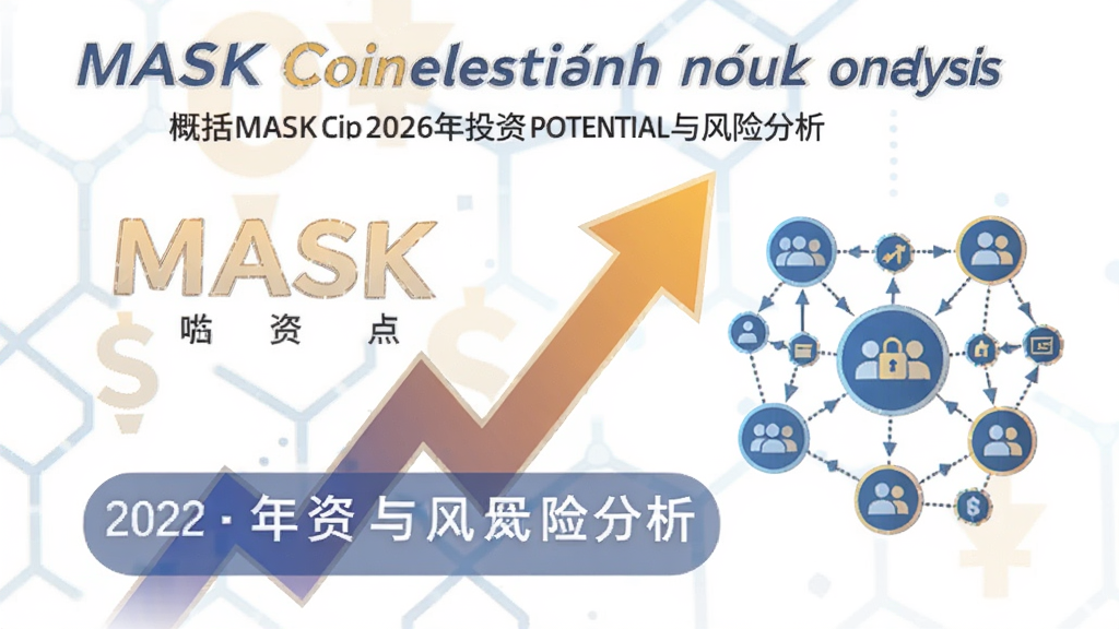 一幅展示MASK币投资价值分析的插图,画面中有上升箭头和区块链社交网络图标,关键词包含MASK币还有可能上涨吗,概括MASK币2026年投资潜力与风险分析